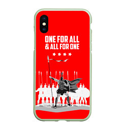 Чехол iPhone XS Max матовый One for all & all for one