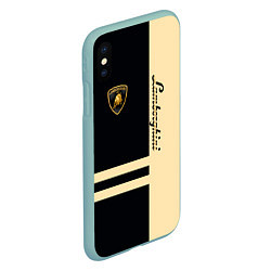 Чехол iPhone XS Max матовый Lamborghini Sport, цвет: 3D-мятный — фото 2