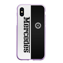 Чехол iPhone XS Max матовый Mercedes W&B, цвет: 3D-сиреневый