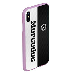 Чехол iPhone XS Max матовый Mercedes W&B, цвет: 3D-сиреневый — фото 2