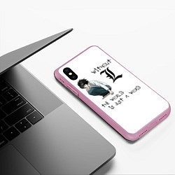 Чехол iPhone XS Max матовый Without L pose, цвет: 3D-розовый — фото 2