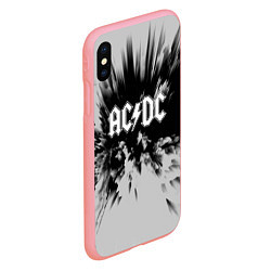 Чехол iPhone XS Max матовый AC/DC: Grey & Black, цвет: 3D-баблгам — фото 2