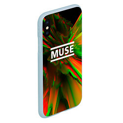 Чехол iPhone XS Max матовый Muse: Colour Abstract, цвет: 3D-голубой — фото 2