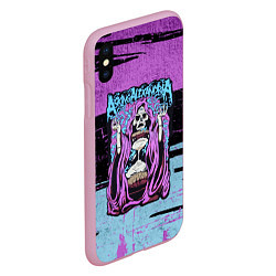 Чехол iPhone XS Max матовый Asking Alexandria: Purple Death, цвет: 3D-розовый — фото 2