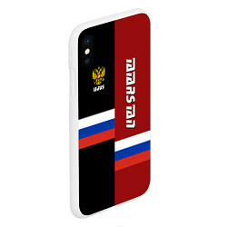Чехол iPhone XS Max матовый Tatarstan, Russia, цвет: 3D-белый — фото 2