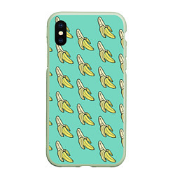 Чехол iPhone XS Max матовый Любитель бананов