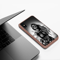 Чехол iPhone XS Max матовый Trap Girl, цвет: 3D-коричневый — фото 2