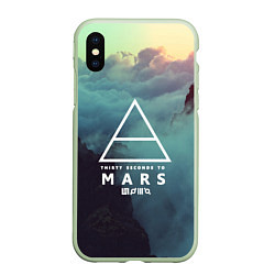 Чехол iPhone XS Max матовый 30 STM: Dark Heaven, цвет: 3D-салатовый