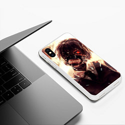 Чехол iPhone XS Max матовый Tokyo Ghoul, цвет: 3D-белый — фото 2