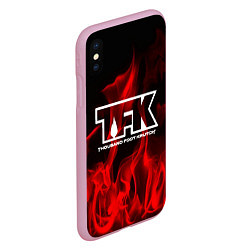 Чехол iPhone XS Max матовый Thousand Foot Krutch: Red Flame, цвет: 3D-розовый — фото 2