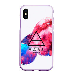 Чехол iPhone XS Max матовый 30 Seconds to Mars, цвет: 3D-сиреневый