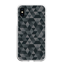 Чехол iPhone XS Max матовый Hipster Gray, цвет: 3D-белый