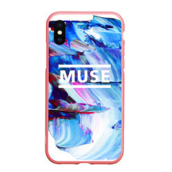 Чехол iPhone XS Max матовый MUSE: Blue Colours