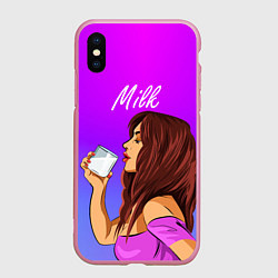 Чехол iPhone XS Max матовый Pop art, цвет: 3D-розовый