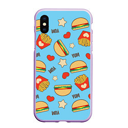 Чехол iPhone XS Max матовый Yum Fast Food