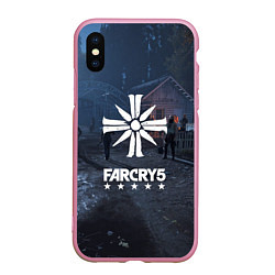 Чехол iPhone XS Max матовый Cult Far Cry 5, цвет: 3D-розовый