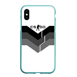 Чехол iPhone XS Max матовый CS:GO Shade of Grey, цвет: 3D-мятный