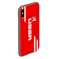 Чехол iPhone XS Max матовый USSR: Red Sport, цвет: 3D-коричневый — фото 2