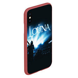 Чехол iPhone XS Max матовый Louna, цвет: 3D-красный — фото 2