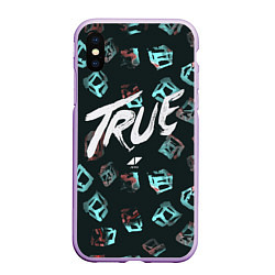 Чехол iPhone XS Max матовый Avicii: True, цвет: 3D-сиреневый