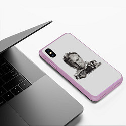 Чехол iPhone XS Max матовый Вселенная Тарантино, цвет: 3D-сиреневый — фото 2