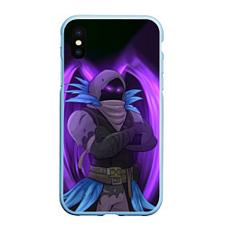 Чехол iPhone XS Max матовый Violet Raven, цвет: 3D-голубой