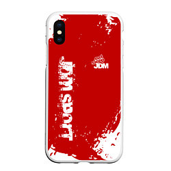 Чехол iPhone XS Max матовый Eat Sleep JDM: Red Style