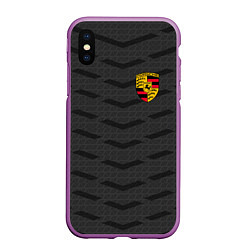 Чехол iPhone XS Max матовый Porsche: Grey Sport, цвет: 3D-фиолетовый