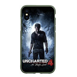 Чехол iPhone XS Max матовый Uncharted 4: A Thief's End, цвет: 3D-темно-зеленый