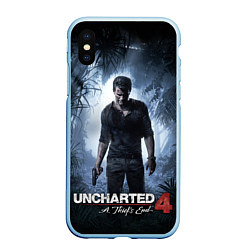 Чехол iPhone XS Max матовый Uncharted 4: A Thief's End, цвет: 3D-голубой