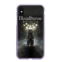 Чехол iPhone XS Max матовый Bloodborne: Shrine, цвет: 3D-светло-сиреневый