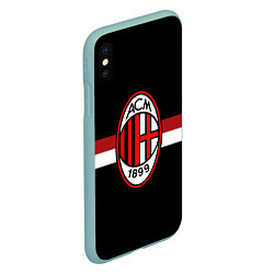 Чехол iPhone XS Max матовый AC Milan 1899, цвет: 3D-мятный — фото 2