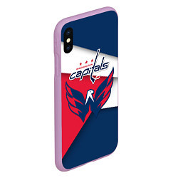 Чехол iPhone XS Max матовый Washington Capitals, цвет: 3D-сиреневый — фото 2