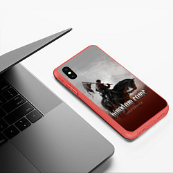 Чехол iPhone XS Max матовый Kingdom Come: Knight Henry, цвет: 3D-красный — фото 2