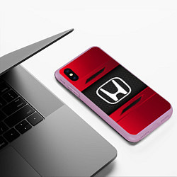 Чехол iPhone XS Max матовый Honda Sport, цвет: 3D-сиреневый — фото 2