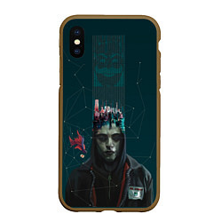 Чехол iPhone XS Max матовый Mr. Robot