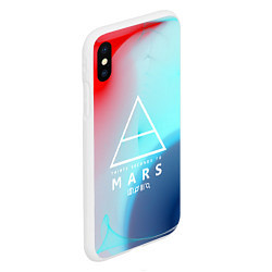 Чехол iPhone XS Max матовый 30 STM: Light Neon, цвет: 3D-белый — фото 2