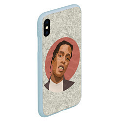 Чехол iPhone XS Max матовый ASAP Rocky: Runrise, цвет: 3D-голубой — фото 2