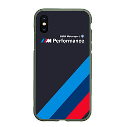 Чехол iPhone XS Max матовый BMW M Performance, цвет: 3D-темно-зеленый