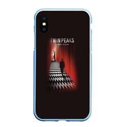 Чехол iPhone XS Max матовый Twin Peaks: Firewalk with me, цвет: 3D-голубой