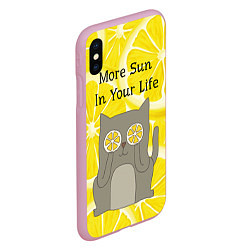 Чехол iPhone XS Max матовый More Sun In Your Life, цвет: 3D-розовый — фото 2