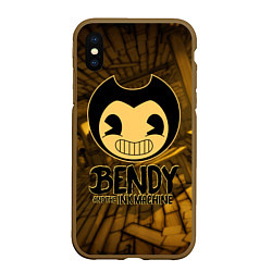 Чехол iPhone XS Max матовый Black Bendy