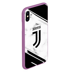 Чехол iPhone XS Max матовый Juventus, цвет: 3D-фиолетовый — фото 2