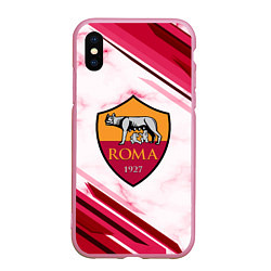 Чехол iPhone XS Max матовый Roma, цвет: 3D-розовый