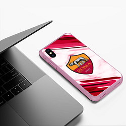 Чехол iPhone XS Max матовый Roma, цвет: 3D-розовый — фото 2