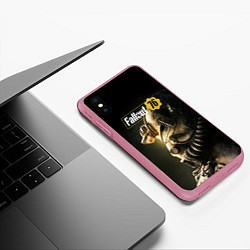 Чехол iPhone XS Max матовый FALLOUT 76, цвет: 3D-малиновый — фото 2