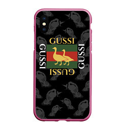 Чехол iPhone XS Max матовый GUSSI Style