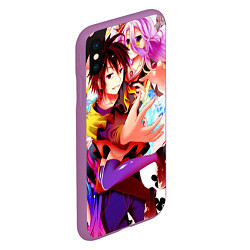 Чехол iPhone XS Max матовый No Game No Life, цвет: 3D-фиолетовый — фото 2