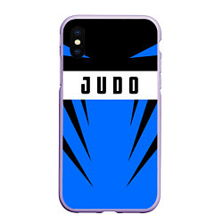 Чехол iPhone XS Max матовый Judo Fighter, цвет: 3D-светло-сиреневый