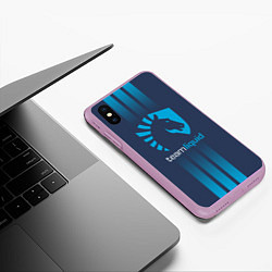 Чехол iPhone XS Max матовый Team Liquid: Lines E-Sport, цвет: 3D-сиреневый — фото 2